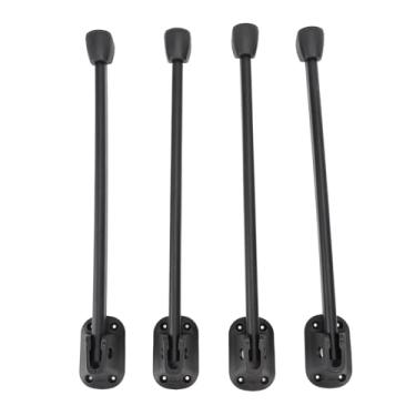 Imagem de RiToEasysports 4 Pés de Mesa Dobráveis ​​dos Pces, Pés Dobráveis ​​resistentes da Mobília do Metal do Ferro do Silicone para a Mesa de Acampamento do café Preto (450 mm)