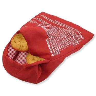 Imagem de Saco Bolsa para Assar Batata no Microondas Reutilizável Rápido e Prático Ideal para Batata Frita e Cozida