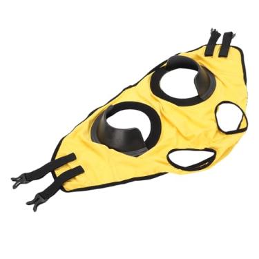 Imagem de Pissente Capa para Os Olhos do Cavalo, óculos de Corrida Blinder para Os Olhos do Cavalo, à Prova de Areia, Respirável, Alta Elasticidade, Poliéster, Couro Pu, Suprimentos de Arnês (YELLOW)