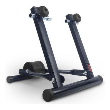 Imagem de FIT Rolo De Treino Dobrável para Bicicleta, Suporte de Treinamento Indoor com Base Estabilizadora (PRETO, COM BASE NIVELADORA)