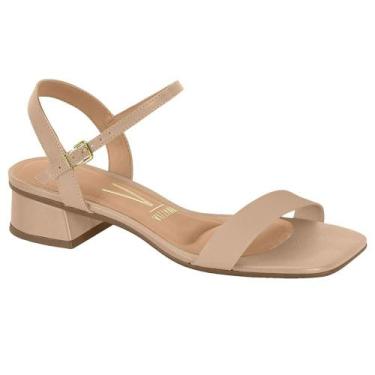 Imagem de Sandália Feminina Salto Bloco Pelica Bege Vizzano 6454.111, 36