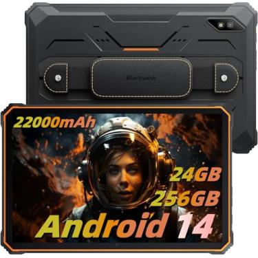 Imagem de Tablet robusto Blackview 2.4k de 10,36 polegadas, bateria de 22000mAh, tablet octa-core, 16 GB de RAM+256 GB de ROM+1 TB de expansão, tablet Android 13, câmera de 48 MP+16 MP, tablet à prova d'água, 4G LTE/5G WiFi, BT 5.0/OTG/GPS-laranja