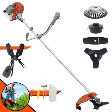 Imagem de Roçadeira Profissional Tekna RL520AC-G2 Motor 2 Tempos 52cc 13.000rpm 2HP de Potência Com Carretel e Faca 3 Pontas + Faca 2 Pontas + Escova de Aço