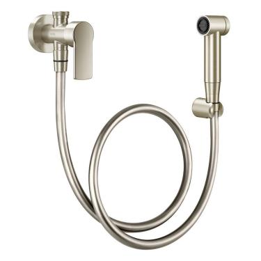 Imagem de Ducha Higiênica Docol Argon 90008488044 Com Registro E Derivação Níquel Escovado