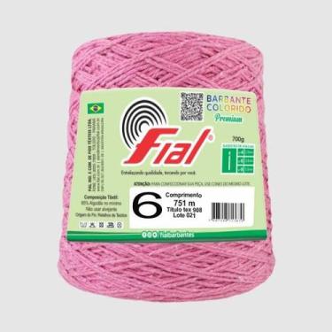 Imagem de Kit 6 Barbantes Fial Nº6 700 Gramas, 69 Rosa Claro
