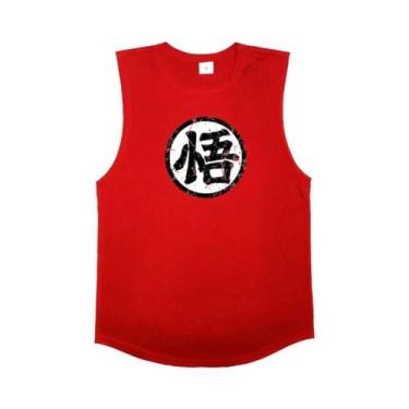 Imagem de Camiseta Regata Masculina De Algodão Com Estampa Engraçada De Anime Ja