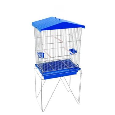 Imagem de Mini Viveiro com Bandeja Azul para Calopsitas e Periquitos Completa Co