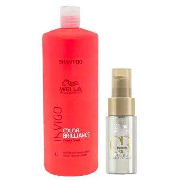 Imagem de Wella Professionals Invigo Color Brilliance Kit  Shampoo + Óleo Light,