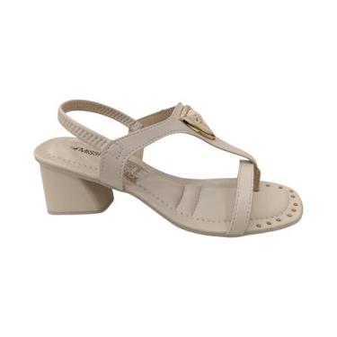 Imagem de Sandalia mississipi salto grosso feminino j0261 -, Cotton, 36