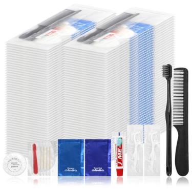 Imagem de LLHQAMT Kit de higiene, kit de higiene a granel, embalado individualmente, o kit de higiene de viagem é totalmente equipado, limpo e higiênico, kits de conveniência adequados para hotel, acampamento