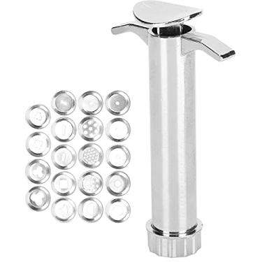 Imagem de Generic Espremedor de Argila Extrusora de Lama de Liga de Alumínio Requintada para Ferramenta de Escultura DIY, Moldes de 19 Pontas Incluídos, Ferramenta Artística de Moldagem de Cozimento para Crianças, Durável e Confiável para Uso a Longo Prazo, Ideal para Modelagem de Bolo, Espremedor de Creme, e