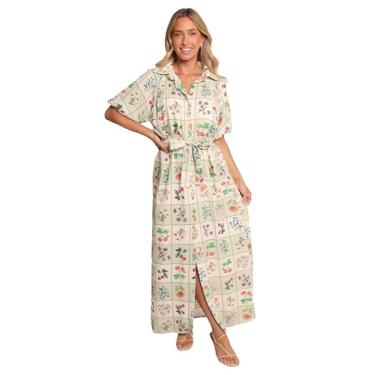 Imagem de Petal & Pup Vestido feminino James-Button Through-Maxi-Dress-Flower-Market, Mercado de flores, PP