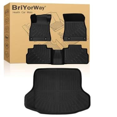 Imagem de BriYorWay Tapetes de carro para Nissan Sentra 2020 2021 2022 2023 2024 2025 acessórios, para Nissan Sentra tapetes automotivos para todos os climas e forro de carga