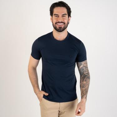 Imagem de Camiseta Acostamento Básica Azul Marinho Wolf Preto-Masculino