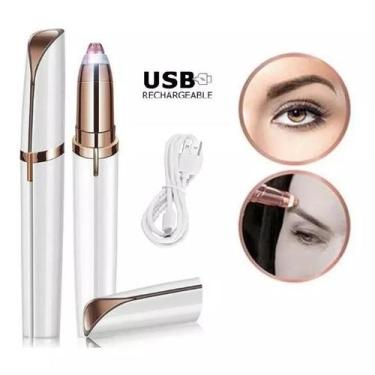 Imagem de Mini Caneta Depiladora Facial Eletrico Recarregavel USb - Flawbss