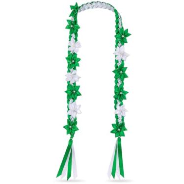 Imagem de TFTANFAN Colar floral havaiano Lei para cerimônia de graduação dinheiro lei presente para mulheres e homens, standard, Nylon, Sem Pedra Preciosa