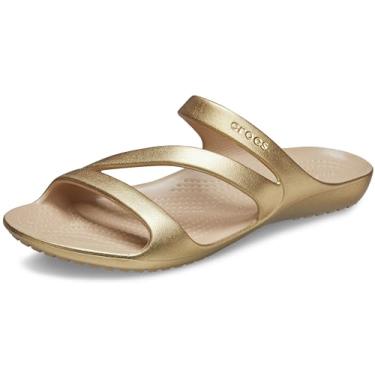 Imagem de Crocs Sandália feminina Kadee II com tiras, Dourado, 35