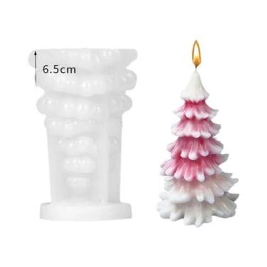 Imagem de Molde De Silicone Para Castiçal De Árvore De Natal DIY Artesanato De O