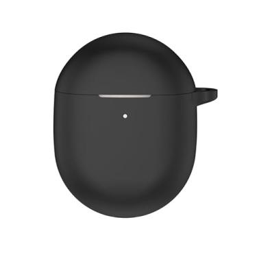 Imagem de Capa para Google Pixel Buds Pro 2, capa protetora de silicone com mosquetão (preto)