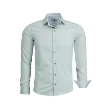Imagem de Camisa Social Masculina Slim Acetinado Com Elastano Viscose de Bambu 1