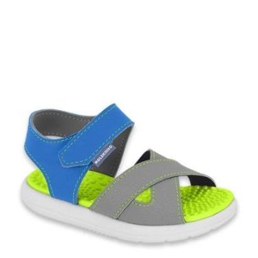 Imagem de Papete Sandália Infantil Molekinho Menino Conforto 2619.217 - Preto/Laranja - 23-Masculino