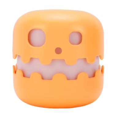 Imagem de Dioche Luz Noturna de Abóbora Recarregável Regulável LED Lâmpada de Abóbora para Quarto Decoração de Halloween Material ABS (Laranja)