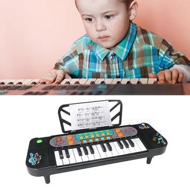 Imagem de Cryfokt Piano Digital Eletrônico Portátil para Crianças Iniciantes, Piano de Teclado Portátil Multifuncional para Entretenimento Educacional, Com Função de Gravação e Controle de Volume, Adequado