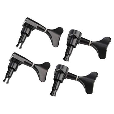 Imagem de Generic Pegs de Afinação de Guitarra Baixo Cabeças de Máquina Seladas Duráveis ​​para Manutenção e Substituição de Baixo DIY Material: Liga de Zinco de Cobre + Prata de Aço, Botão Em Forma de Rabo