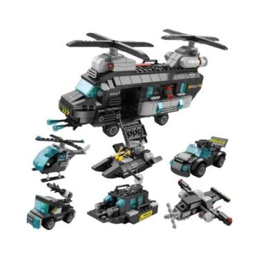 Imagem de Blocos De Montar Militares Da Equipe SWAT Para Meninos, Estação De Pol