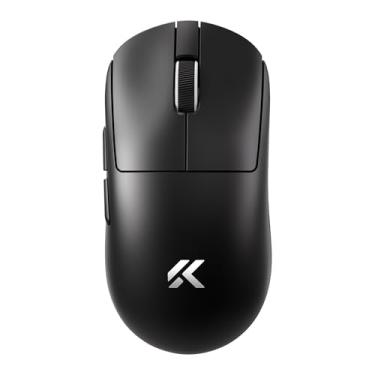 Imagem de MCHOSE Mouse para jogos A7 V2 ultra sem fio, conexão trimodo, 59 gramas, sensor Cusotm PAW3950TI 42K DPI, sondagem dupla de 8K com fio/sem fio, vida útil da bateria de 130 horas - preto