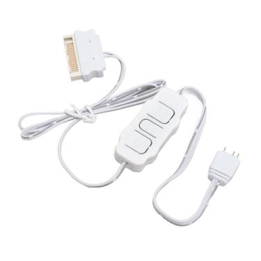 Imagem de Estink Controlador ARGB, Fonte de Alimentação SATA 5V 3 Pinos Com Design de Botão Simples para Ventiladores de PC, Coolers, Dispositivos ARGB (WHITE)