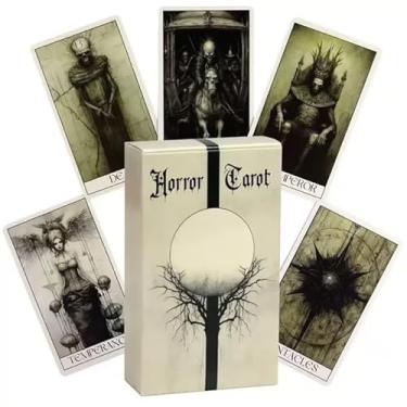 Imagem de Horror Gothic Tarot Deck | 78 Dark Art Cards & Full Deck,Tarot Cards for Beginners,Fortune Telling Toys, Durable Cards, Suitable for Beginners to Experts, Creative Art Real Experience