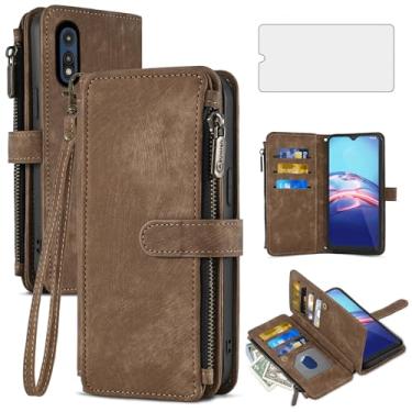 Imagem de Asuwish Capa de telefone para Moto E 2020 Motorola E7 capa carteira e protetor de tela de vidro temperado couro flip porta-cartão celular MotoE MotoE7 E 7 7E 7ª geração XT2052DL XT2052-1 mulheres