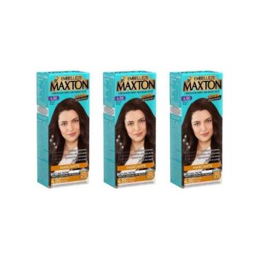 Imagem de Coloraçao Maxton 4.86 Marrom Cereja - Kit Com 3Un - Embelleze