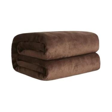 Imagem de Cobertor De Flanela Coral Fleece Azul E Rosa, Macio E Quente, 230GSM, 