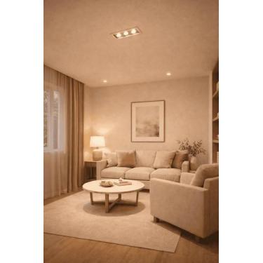 Imagem de Spot Luminária Led 3 Focos Embutir Picco 6w 3000k Retangular Bivolt Lu