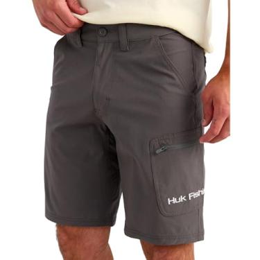Imagem de HUK Short masculino Next Level de secagem rápida para pesca, Carvão - 26,6 cm, XGG