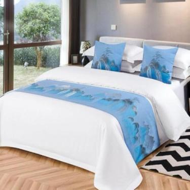 Imagem de Corredores de cama sedosos bordados, cobertor macio para cama queen, ideal para vestir colchões, sofás e reformas de quarto de hóspedes - tipo 06||50 * 240 cm para cama de 1,8 m