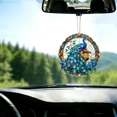 Imagem de Acrílico colorido, apanhador de sol, decoração de janela suspensa de coruja, arte de parede de arco-íris, para sala de estar, quarto, varanda, interior e exterior, jardim, enfeites de Natal 19 x 19 cm