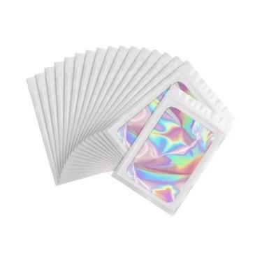 Imagem de Sacos Ziplock Holográficos 50-500 Peças Plástico Iridescente a Laser P