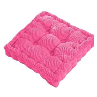 Imagem de Almofada de assento quadrado espesso para cadeira de escritório, sofá macio para decoração de piso de casa, almofada de joelho, tapete de escritório ao ar livre (rosa)