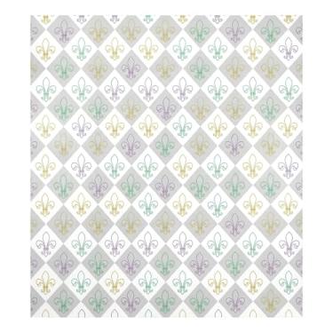 Imagem de Blueangle Mardi Gras Diamond Grid capa de ímã de máquina de lavar louça, decoração da capa frontal da máquina de lavar louça, adesivos de eletrodomésticos, adesivos de eletrodomésticos, 58 cm C x 66