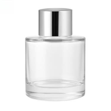 Imagem de Kit Frascos Difusor Aromas 50ml c/Tampa Rosca 28 + Varetas | Vidro 7x4,5cm(10,Prata)