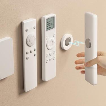 Imagem de Suporte de parede com 6 conjuntos de suporte de controle remoto magnético autoadesivo para TV, AC e dispositivos domésticos