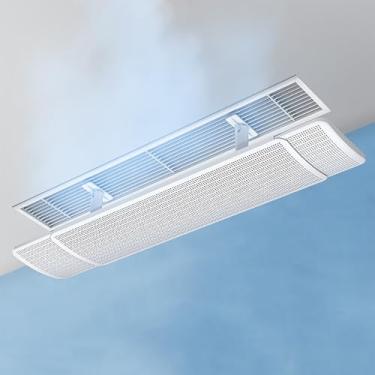 Imagem de Defletor de ar condicionado ajustável – capa de ventilação universal para AC central, 106 cm, 3000 furos para fluxo de ar ideal, design de sopro antidireto, solução eficiente em energia