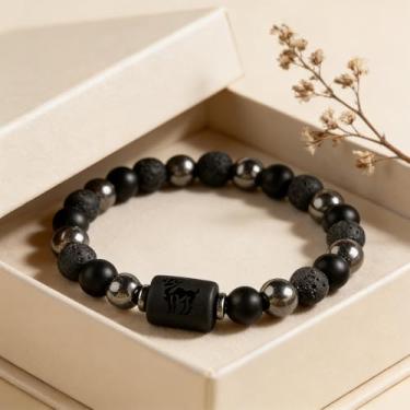 Imagem de Pulseiras elásticas para mulheres, homens, olho de tigre natural, lápis-lazúli, contas de cristal, pulseiras elásticas para alegria, felicidade, prazer, joias empilháveis para homens, pulseiras