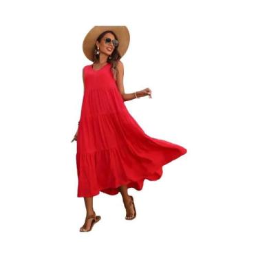 Imagem de Vestido Feminino Casual de Verão 2024, Vestidos Elegantes em Amarelo e