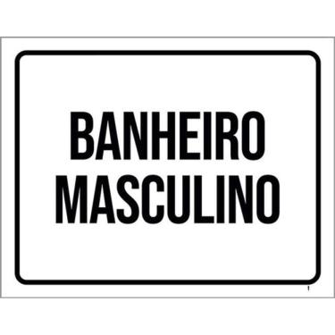 Imagem de Kit 3 Placas Banheiro Masculino Setor 36X46