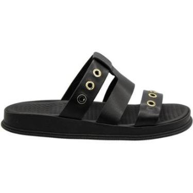 Imagem de Tamanco Rasteiro Moleca Tiras Com Aplique De Ilhós Feminina-Feminino