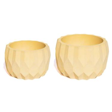 Imagem de Vaso Decorativo Kit 2 Peças Vaso Losangos P E M Artesanal Palha